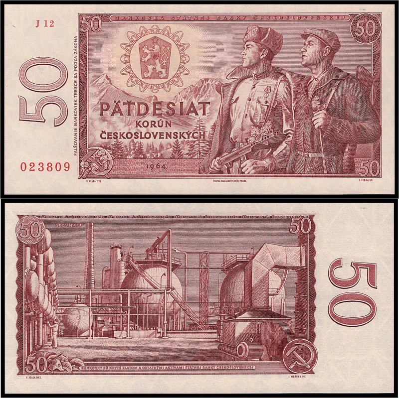 CZECHOSLOVAK REPUBLIC (1953 - 1992)&nbsp;
50 Korun, 1961, Série J 12, AUREA 112...