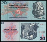 CZECHOSLOVAK REPUBLIC (1953 - 1992)&nbsp;
20 Korun, 1970, Série M 03, AUREA 113 a&nbsp;

N