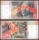 SLOVAK REPUBLIC (1993 - 2009)&nbsp;
100 Korun, 1993, Série D, AUREA SK 9 a1&nbsp;

N