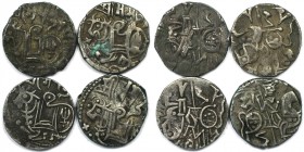 Lot von 4 Münzen 903 - 915 n. Chr 
Griechische Münzen, Lots und Sammlungen griechischer Münzen. Medieval Afghanistan. 4 x AR Unit ca. 903 - 915 n. Ch...