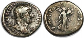 AR-Denar 117 - 138 n. Chr 
Römische Münzen, MÜNZEN DER RÖMISCHEN KAISERZEIT. Hadrianus, 117-138 n. Chr, AR-Denar. (3.23 g), Sehr schön, leicht korodi...