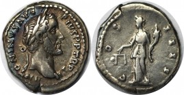 AR-Denar 138 - 161 n. Chr 
Römische Münzen, MÜNZEN DER RÖMISCHEN KAISERZEIT. Antonius Pius 138-161 n. Chr, AR-Denar (3.17 g), Sehr schön, Patina