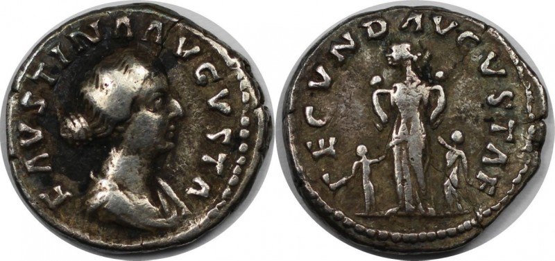 AR-Denar 147 - 175 n. Chr 
Römische Münzen, MÜNZEN DER RÖMISCHEN KAISERZEIT. Fa...