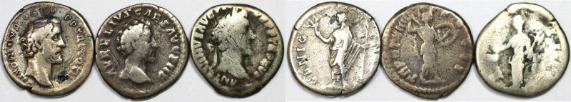 Lot von 3 Münzen 138 - 180 n. Chr 
Römische Münzen, Lots und Sammlungen römisch...
