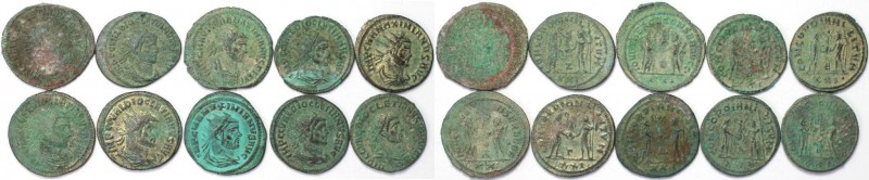 Lot von 10 Münzen 284 - 305 n. Chr 
Römische Münzen, Lots und Sammlungen römisc...