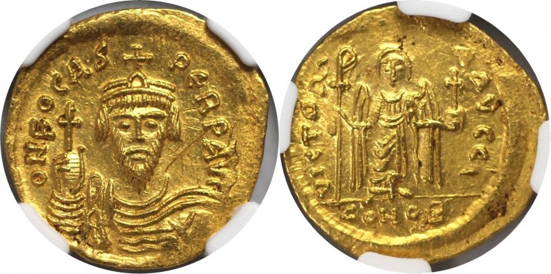AV Solidus 602 - 610 n. Chr 
Byzantinische Münzen. Phocas ( 602-610 n. Chr). AV...