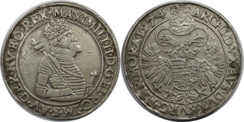 Reichstaler 1574 KB
RDR – Habsburg – Österreich, RÖMISCH-DEUTSCHES REICH. Maxim...