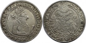 Reichstaler 1574 KB
RDR – Habsburg – Österreich, RÖMISCH-DEUTSCHES REICH. Maximilian II. (1564-1576). Reichstaler 1574 KB, Silber. Dav. 8058. Sehr sc...