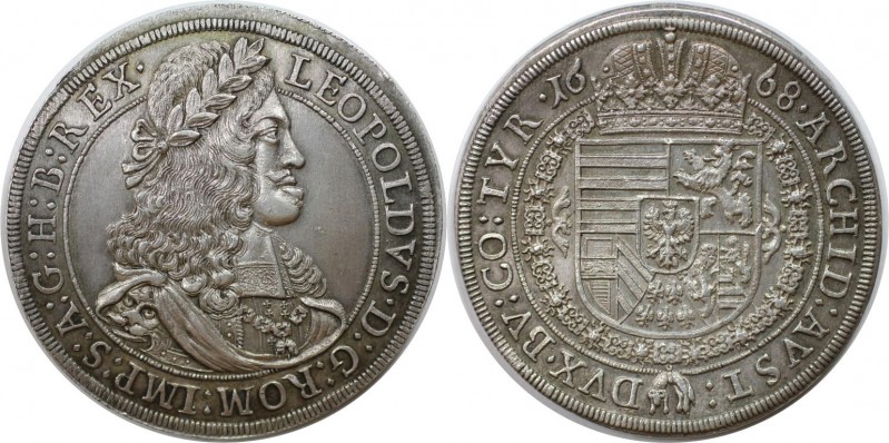 Reichstaler 1668 
RDR – Habsburg – Österreich, RÖMISCH-DEUTSCHES REICH. Leopold...