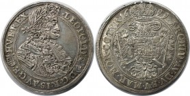 1/2 Taler 1699 KB
RDR – Habsburg – Österreich, RÖMISCH-DEUTSCHES REICH. Leopold I. (1657-1705). 1/2 Taler 1699 KB, Kremnitz, Silber. 14,31 g. Herinek...