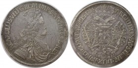 Reichstaler 1714 
RDR – Habsburg – Österreich, RÖMISCH-DEUTSCHES REICH. Karl VI. (1711-1740). Reichstaler 1714, Hall, Silber. Dav. 1051. Sehr schön+...