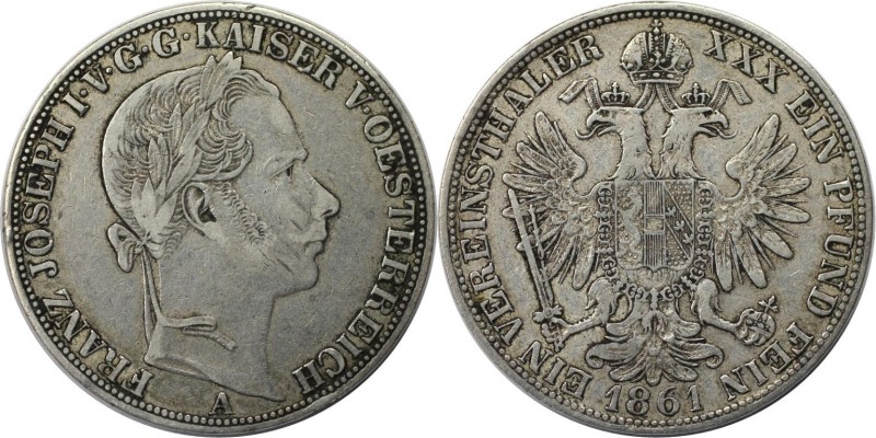 Taler 1861 A
RDR – Habsburg – Österreich, KAISERREICH ÖSTERREICH. Franz Joseph ...