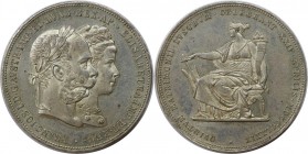2 Gulden 1879 
RDR – Habsburg – Österreich, KAISERREICH ÖSTERREICH. Franz Joseph I. (1848-1916). 2 Gulden 1879, zur Silberhochzeit. Silber. Fast Stem...