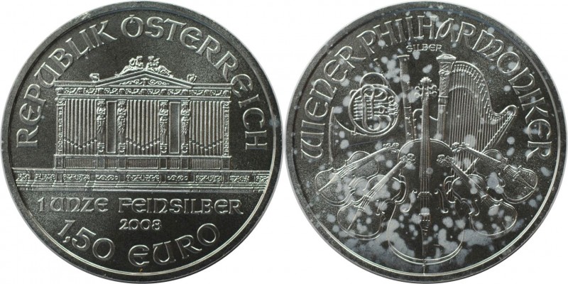 1 1/2 Euro 2008 
RDR – Habsburg – Österreich, REPUBLIK ÖSTERREICH. Wiener Philh...