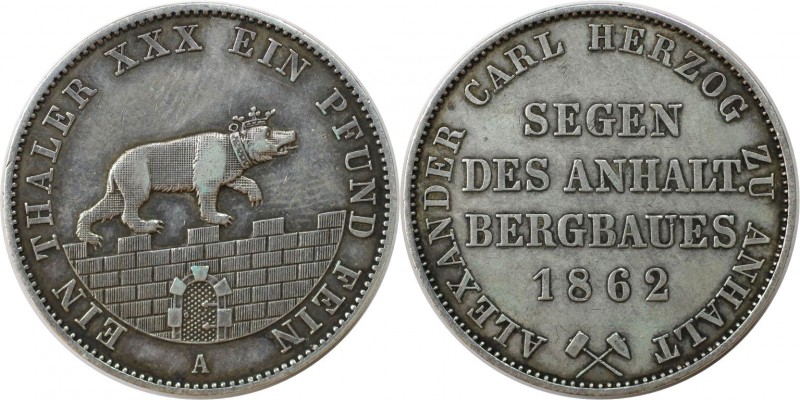 Ausbeutetaler 1862 A
Altdeutsche Münzen und Medaillen, ANHALT - BERNBURG. Alexa...