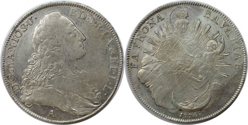 Madonnentaler 1776 A
Altdeutsche Münzen und Medaillen, BAYERN / BAVARIA. Maximi...