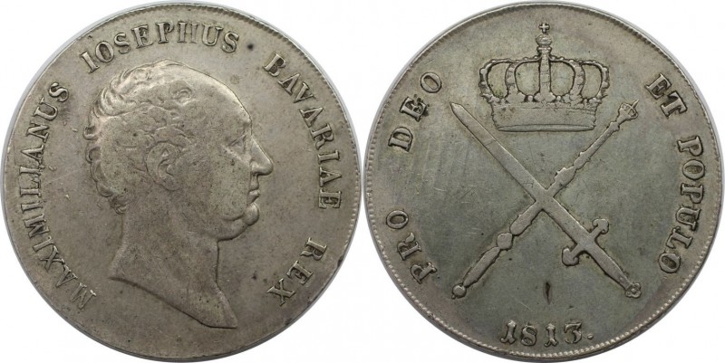 Kronentaler 1813 
Altdeutsche Münzen und Medaillen, BAYERN / BAVARIA. Maximilia...
