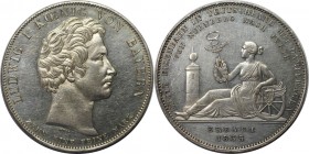 Geschichtstaler 1835 
Altdeutsche Münzen und Medaillen, BAYERN / BAVARIA. Ludwig I. (1825-1848). Erste Eisenbahn von Nürnberg nach Fürth. Geschichtst...