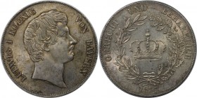 Kronentaler 1837 
Altdeutsche Münzen und Medaillen, BAYERN / BAVARIA. Ludwig I. (1825-1848). Kronentaler 1837, München, Silber. 29.38 g. Kahnt 75, Th...