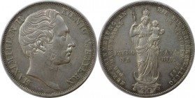Doppelgulden 1855 
Altdeutsche Münzen und Medaillen, BAYERN / BAVARIA. Maximilian II. (1848-1864). Mariensäule in München. Doppelgulden 1855, Silber....