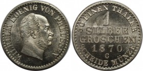 Silbergroschen 1870 C
Altdeutsche Münzen und Medaillen, BRANDENBURG IN PREUSSEN. Wilhelm I. (1861-1888). Silbergroschen 1870 C, Billon. KM 485. AKS 1...