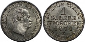 Silbergroschen 1871 A
Altdeutsche Münzen und Medaillen, BRANDENBURG IN PREUSSEN. Wilhelm I. (1861-1888). Silbergroschen 1871 A. Billon. KM 485.1. AKS...