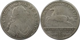 2/3 Taler 1765 IDB
Altdeutsche Münzen und Medaillen, BRAUNSCHWEIG - WOLFENBÜTTEL. Karl I. (1735-1780). 2/3 Taler 1765 IDB, Silber. KM 973.1. Schön-se...