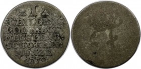 1 Schilling 1779 
Altdeutsche Münzen und Medaillen, MECKLENBURG-SCHWERIN. 1 Schilling 1779, Silber. Sehr Schön