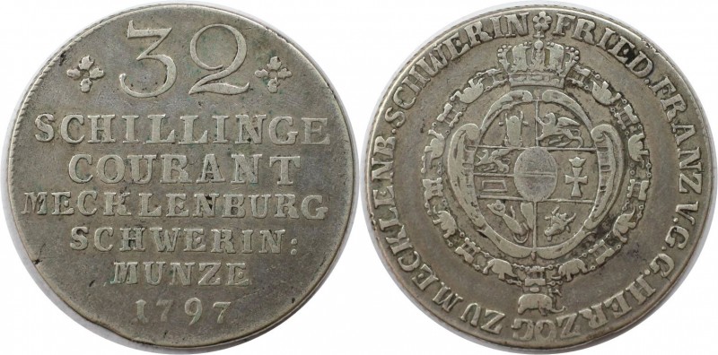 32 Schilling 1797 
Altdeutsche Münzen und Medaillen, MECKLENBURG - SCHWERIN. Fr...