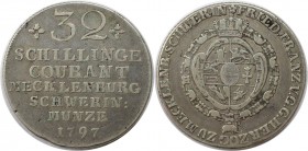 32 Schilling 1797 
Altdeutsche Münzen und Medaillen, MECKLENBURG - SCHWERIN. Friedrich Franz I. (1785-1837). 32 Schilling 1797, Silber. Jaeger 18b. S...