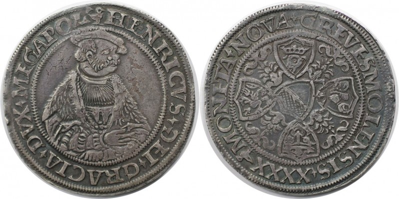 Taler 1540 
Altdeutsche Münzen und Medaillen, MECKLENBURG - STRELITZ. Heinrich ...