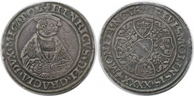Taler 1540 
Altdeutsche Münzen und Medaillen, MECKLENBURG - STRELITZ. Heinrich V. (1503-1552). Taler 1540, Grevesmühlen. Silber. Vorzüglich-stempelgl...