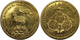Lammdukat 1700 
Altdeutsche Münzen und Medaillen, NÜRNBERG, STADT. Lammdukat 1700, Gold. 3.49 g. Fb. 1885. Vorzüglich