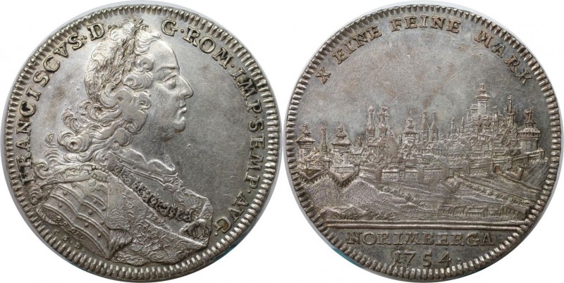 Konv.-Taler 1754 
Altdeutsche Münzen und Medaillen, NÜRNBERG, STADT. Konv.-Tale...