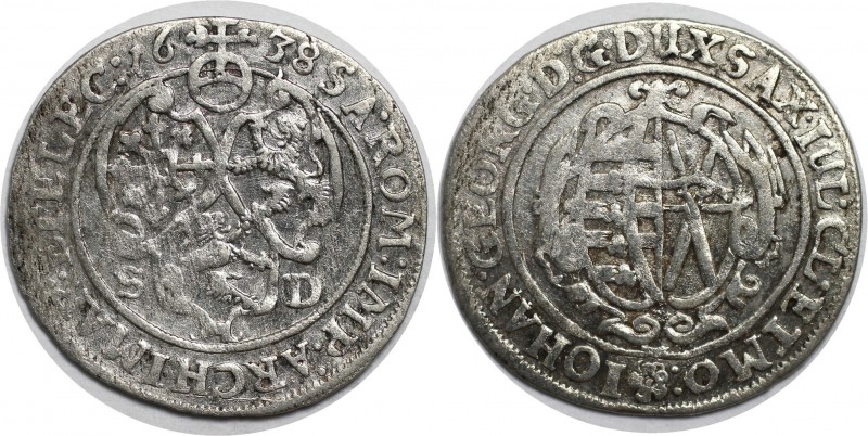 1/24 Taler (Groschen) 1638 SD
Altdeutsche Münzen und Medaillen, SACHSEN - ALBER...