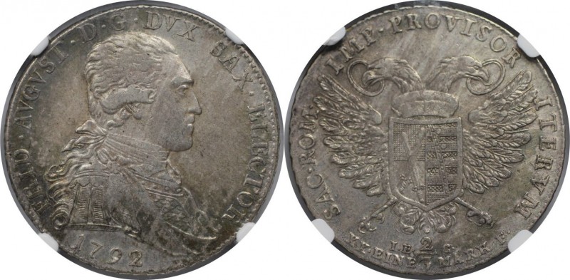 2/3 Taler 1792 IEC
Altdeutsche Münzen und Medaillen, SACHSEN - ALBERTINE. Fried...