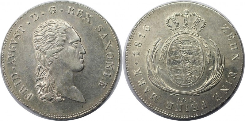 Konventionstaler 1816 IGS
Altdeutsche Münzen und Medaillen, SACHSEN - ALBERTINE...