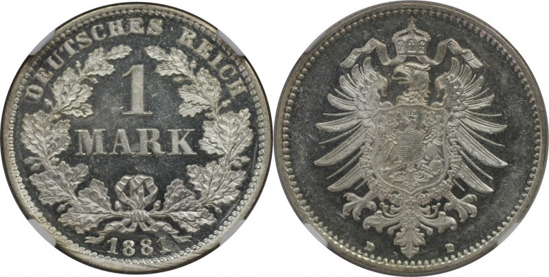 1 Mark 1881 D
Deutsche Münzen und Medaillen ab 1871, REICHSKLEINMÜNZEN. 1 Mark ...