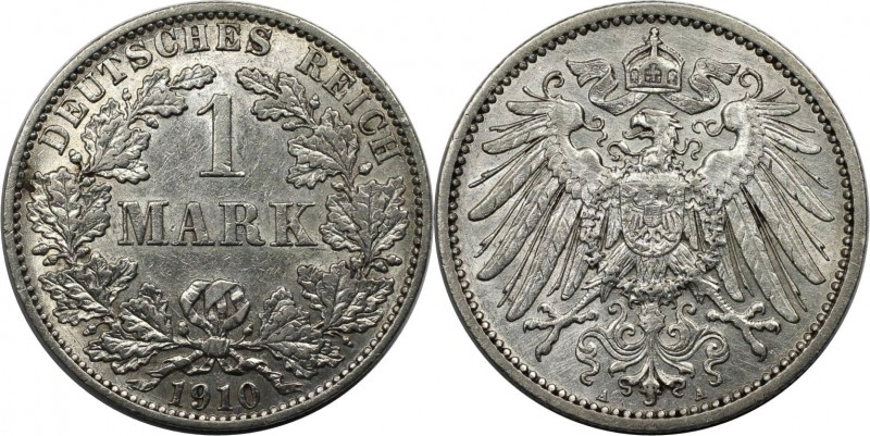 1 Mark 1910 A
Deutsche Münzen und Medaillen ab 1871, REICHSKLEINMÜNZEN. 1 Mark ...