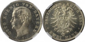 2 Mark 1888 D
Deutsche Münzen und Medaillen ab 1871, REICHSSILBERMÜNZEN, Bayern, Otto (1886-1913). 2 Mark 1888 D, München, Silber. 11.13 g. Jaeger 43...