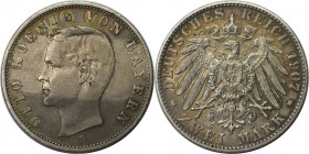 2 Mark 1907 D
Deutsche Münzen und Medaillen ab 1871, REICHSSILBERMÜNZEN, Bayern. Otto (1886-19130). 2 Mark 1907 D, Silber. Jaeger 45. Sehr Schön, kl....