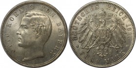 5 Mark 1913 D
Deutsche Münzen und Medaillen ab 1871, REICHSSILBERMÜNZEN, Bayern, Otto (1886-1913). 5 Mark 1913 D, Silber. Jaeger 46. Stempelglanz. Pa...