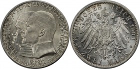 2 Mark 1904 A
Deutsche Münzen und Medaillen ab 1871, REICHSSILBERMÜNZEN, Hessen. Ernst Ludwig (1892-1918). 2 Mark 1904 A, Jaeger 74. Stempelglanz. Kl...