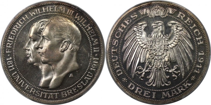 3 Mark 1911 A
Deutsche Münzen und Medaillen ab 1871, REICHSSILBERMÜNZEN, Preuße...