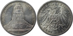 3 Mark 1913 E
Deutsche Münzen und Medaillen ab 1871, REICHSSILBERMÜNZEN, Sachsen. Jahrhundertfeier Völkerschlacht bei Leipzig. 3 Mark 1913 E, Jaeger ...