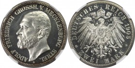 2 Mark 1905 A
Deutsche Münzen und Medaillen ab 1871, REICHSSILBERMÜNZEN, Mecklenburg-Strelitz, Adolf Friedrich V. (1904-1914). 2 Mark 1905 A, Berlin,...