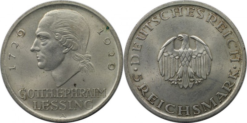 5 Reichsmark 1929 A
Deutsche Münzen und Medaillen ab 1871, WEIMARER REPUBLIK. L...