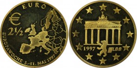 2 1/2 Euro 1997 
Deutsche Münzen und Medaillen ab 1945, BUNDESREPUBLIK DEUTSCHLAND. Europawochen 3.-11. Mai 1997 Berlin. 2 1/2 Euro 1997, Sehr schön-...