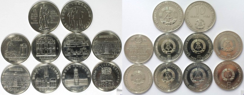 Lot von 10 Münzen 1985-87 
Deutsche Münzen und Medaillen ab 1945, Lots und Samm...