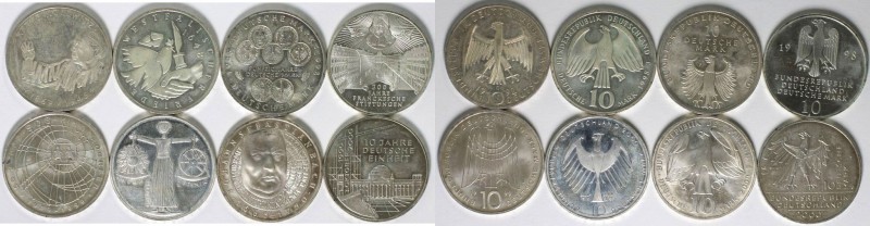 Lot von 8 Münzen 1992-2000 
Deutsche Münzen und Medaillen ab 1945, Lots und Sam...